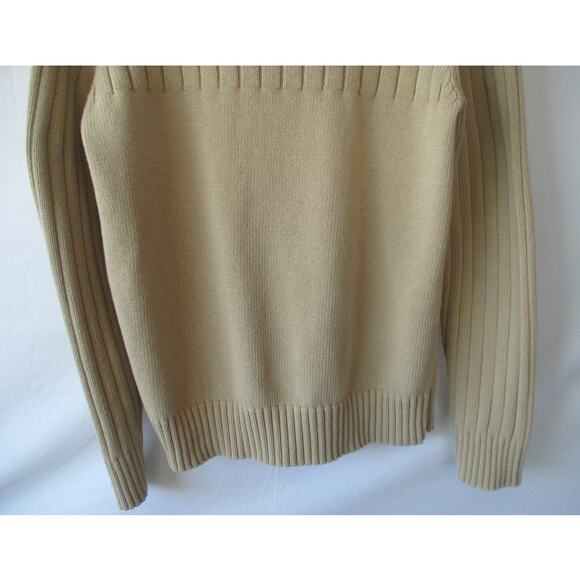 Eddie Bauer Men's Long Sleeve Tan Ribbed Knit Sweater Size Large - Picture 6 of 8